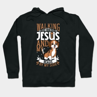 Jesus and dog - Beagle Hoodie